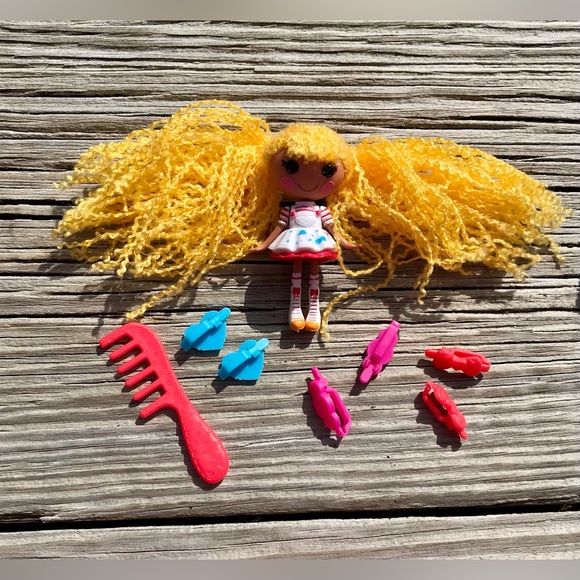 LALALOOPSY Spot Mittens Peanut Mini Dolls Loopy Hair Barrette Brush Accessories - Picture 2 of 10